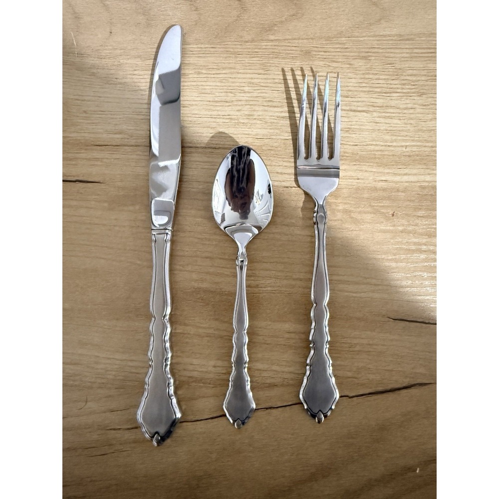 Oneida Community SATINIQUE Stainless Flatware  3‎ Pieces Fork Spoon Knife NEW